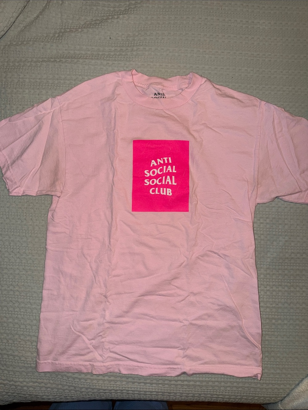 Anti Social Social Club Pink box Logo Short-Sleeve Tee